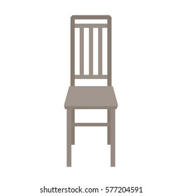 Vector Wooden Chair Isolated on white background
