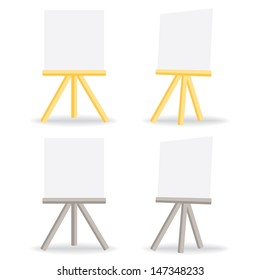 vector wooden easel drawing board