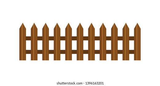 Vector wooden fence different forms. Wood boards silhouette construction in realictic style