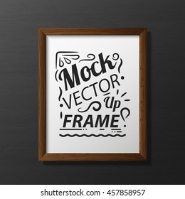 Vector, wooden frame.