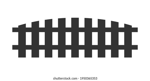 vector of a wooden garden fence