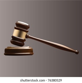 vector wooden gavel