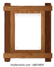 vector wooden message board with place for your text
