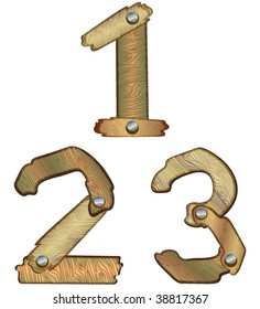 VECTOR Wooden numbers - part 1