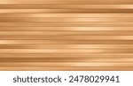 Vector wooden panel background. Horizontal realistic brown wood grain texture, natural textured wall, top view of empty wooden floor. Timber beige parquet, textured surface with wood planks.