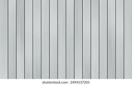 Vector wooden panel background. Horizontal realistic white wood grain texture, grey textured wall, top view of empty wooden floor. Light parquet, textured surface with wood planks.