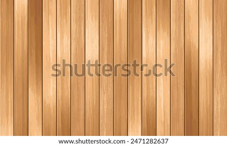 Vector wooden panel background. Horizontal realistic brown wood grain texture, natural textured wall, top view of empty wooden floor. Vintage parquet, textured surface with wood planks.