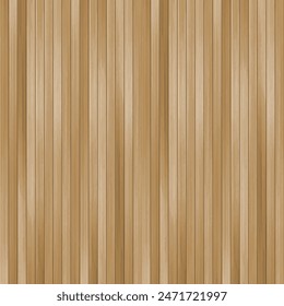 Vector wooden panel background. Vertical realistic light brown wood grain texture, natural textured wall, top view of empty wooden floor. Timber planks, textured striped wood surface.