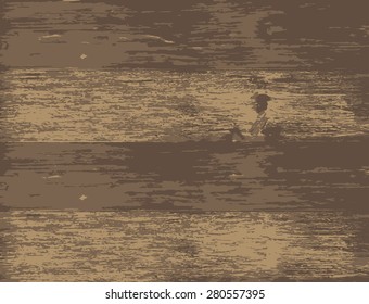 Vector, Wooden panel wall interior background