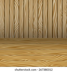 Vector wooden planks interior