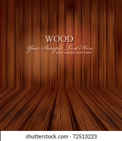 vector wooden planks interior with Illuminated