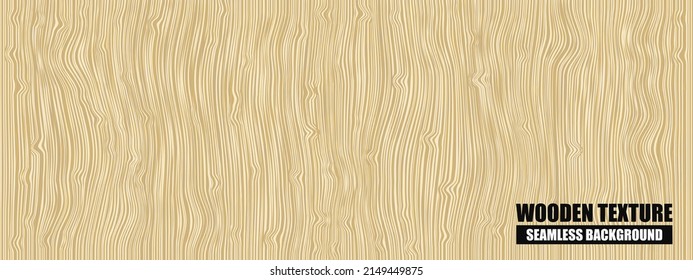 Vector wooden repeatable background. Beige design. Striped wood seamless pattern. Realistic board surface.