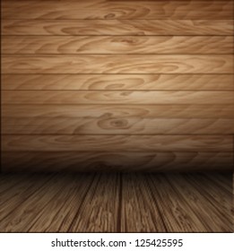 Vector wooden room
