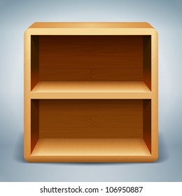 vector wooden shelves background