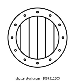 Vector wooden shield