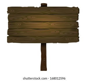 vector wooden sign
