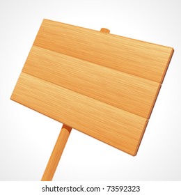 Señal de madera del vector en perspectiva