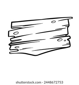 vector wooden sign picture It is a picture of lines on a white background.