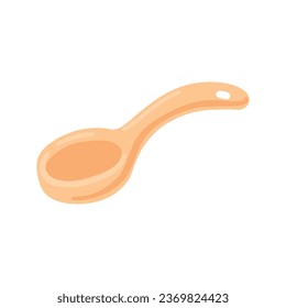 Vector wooden spoon vector illustration.