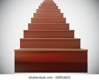 vector wooden stairs illustration