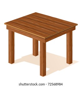 Vector wooden table