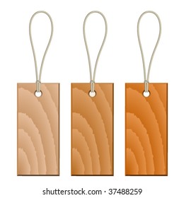 vector wooden tags