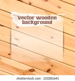 Vector wooden texture with boards
