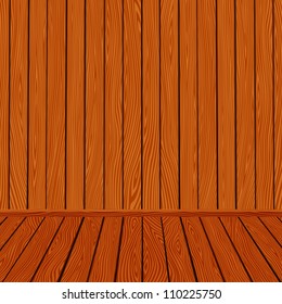 Vector wooden texture interior room background