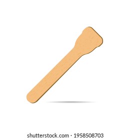 Vector wooden texture stick realistic style with isolated white background. Eco friendly food accesories. Medical tongue depressors. Vector 10 eps