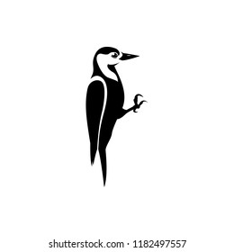 vector woodpecker silhouette