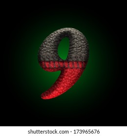 vector wool letter