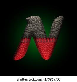 vector wool letter