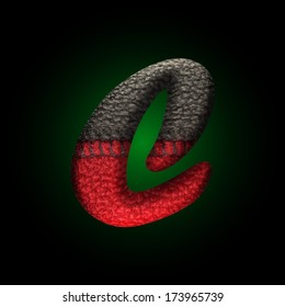 vector wool letter