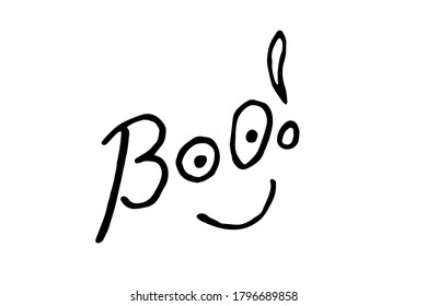 Vector word Boo for electronic and printed design