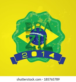 vector with word brazil 2014