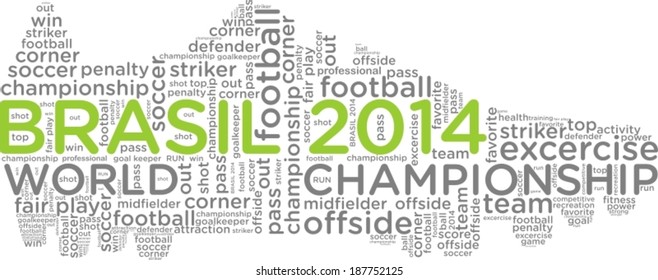 Vector word cloud concept of football boots on white isolated background