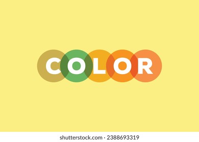 Vector the word colors vector banner with the text colored rainbow