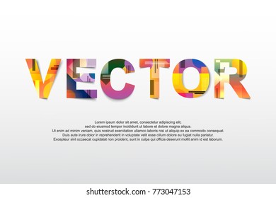 Vector word creative design Concept . Modern Vector Illustration concept of word vector
