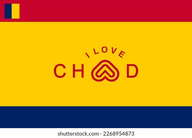 Vector is the word "I LOVE CHAD". Red and Yellow..