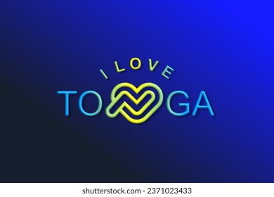 Vector is the word "I LOVE TONGA". Rounded, outline and elegant