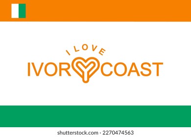 Vector es la palabra "COSTA DE MARFIL". VERDE, BLANCA Y MARRÓN.