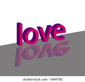vector word of 'love'