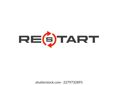 vector is the word "Restart". Square, elegant and outline