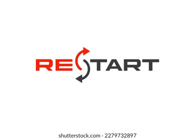 vector is the word "Restart". Square, elegant and outline