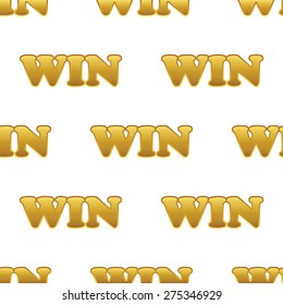 Vector word WIN repeated on white background