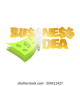 Vector words business idea, business ideas solutions creativity concept background.