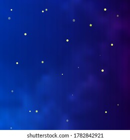 vector work dark blue sky with stars. the work shows the cloudy structure of the sky