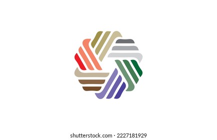 Vector work done with a colorful drawing.