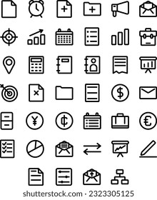 Vector of Work Icon Set. Perfect for user interface, new application.