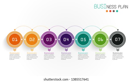
Vector work is used in education and business design. There are 7 steps, steps or layers.